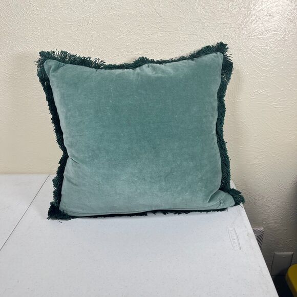 William Morris London Home Duck Fill Pillow Linen Peacock Fring Williams Sonoma - Picture 2 of 7